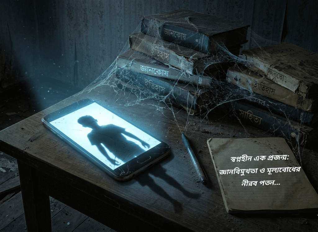 স্বপ্নহীন এক প্রজন্ম: জ্ঞানবিমুখতা ও মূল্যবোধের নীরব পতন