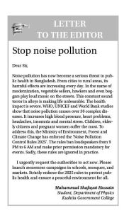 Stop noise pollution