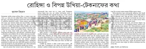 রোহিঙ্গা ও বিপন্ন উখিয়া-টেকনাফের কথা
